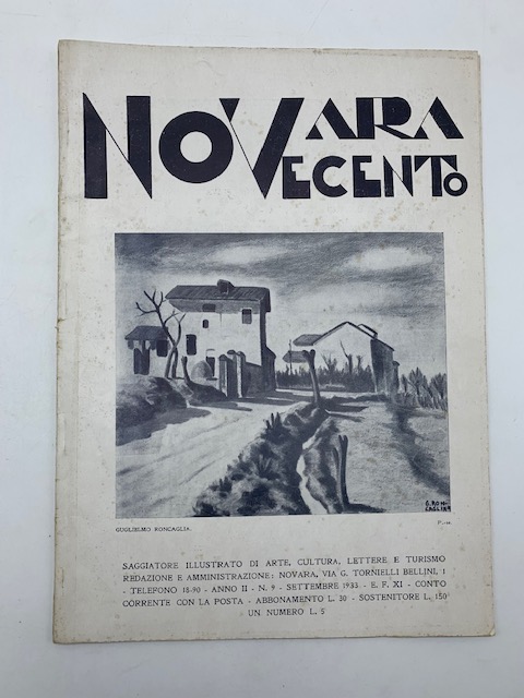 Novara Novecento. Saggiatore mensile illustrato d'arte, cultura, lettere e turismo, anno II, settembre 1933